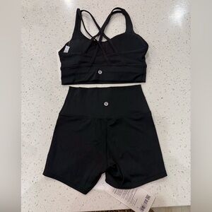lululemon athletica Black Women's High-Rise Shorts Skort Set